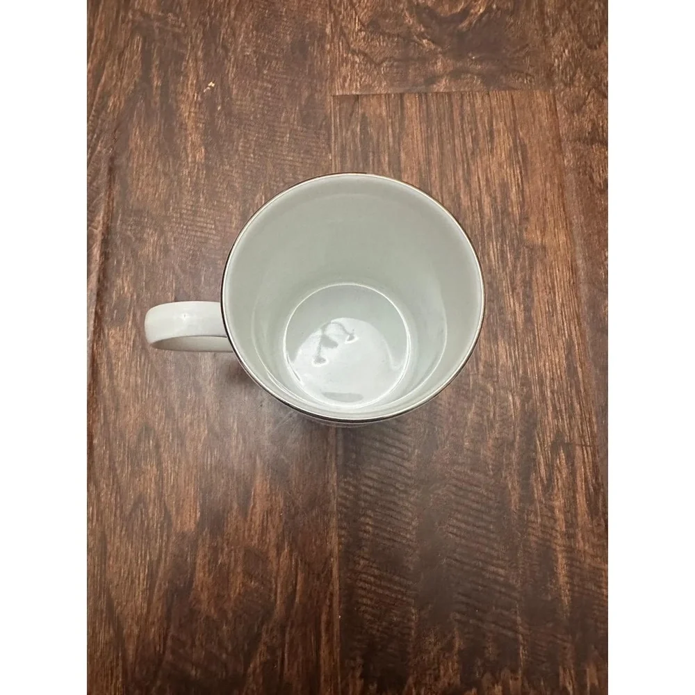 Pottery Barn Mug White Dancer‎ Reindeer Christmas Holiday Retired